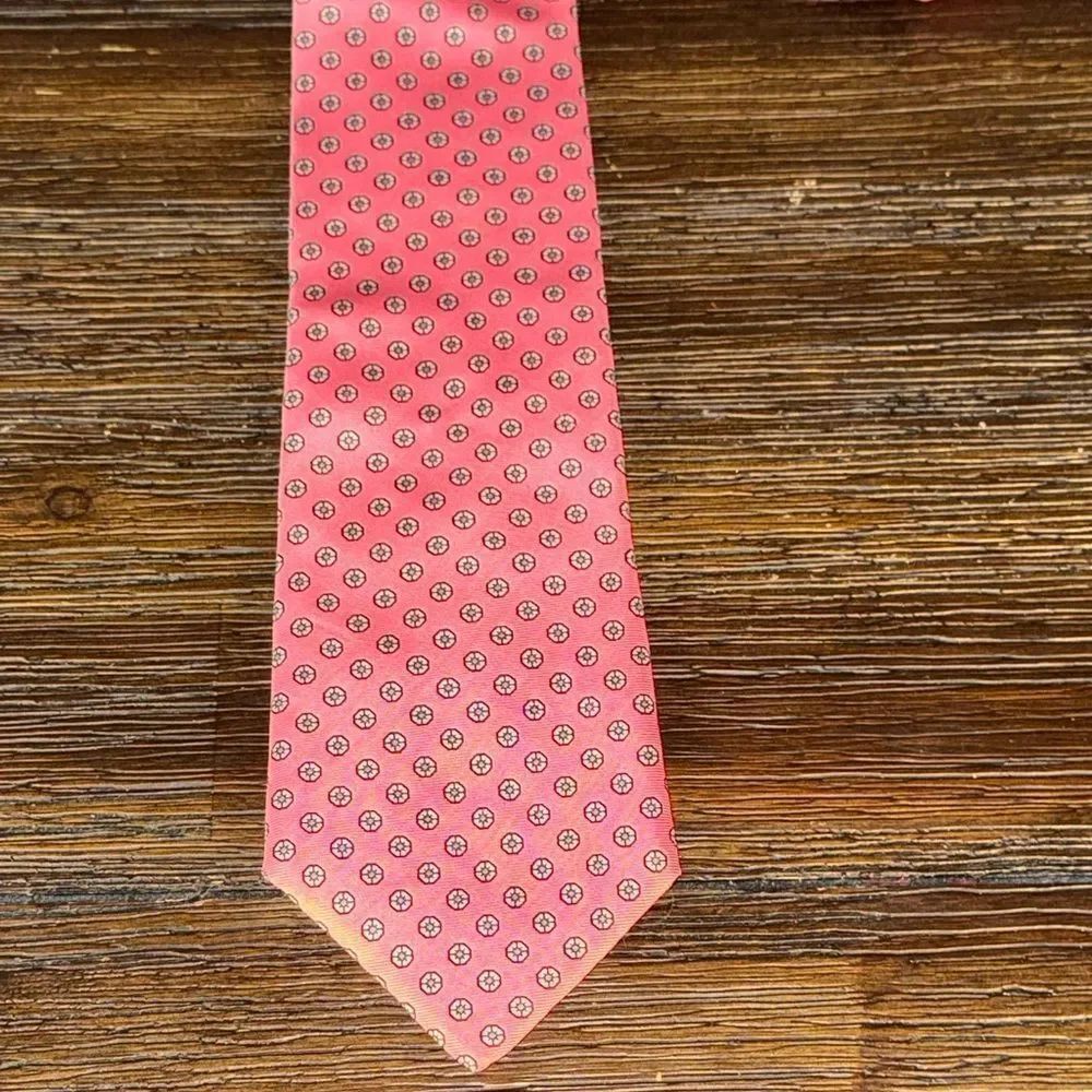 Mario Valentino Pink Polka Dot Tie